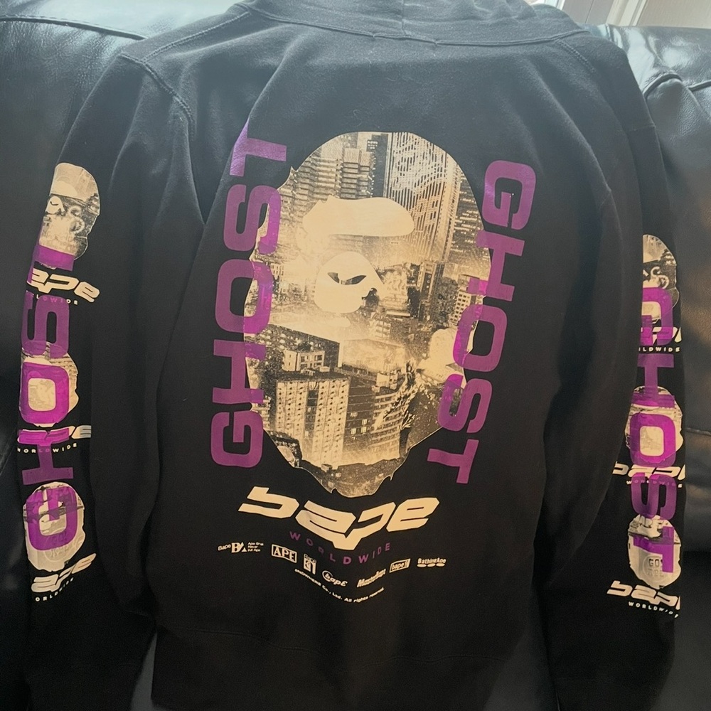 Bape Ghost Graphic Black Jacket